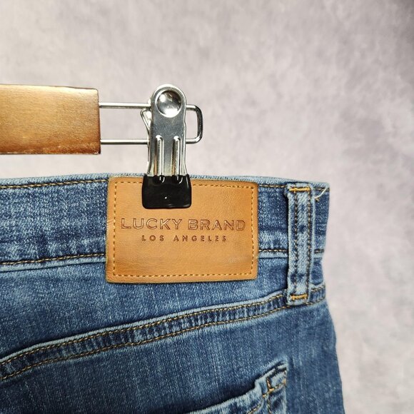 Lucky Brand 121 Slim Straight Jeans Mens 34x32 Blue Denim Stretch Classic Casual - Picture 10 of 16